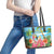 Bahamas Beach Leather Tote Bag Welcome To Paradise