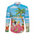 Bahamas Beach Long Sleeve Button Shirt Welcome To Paradise