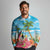 Bahamas Beach Long Sleeve Polo Shirt Welcome To Paradise