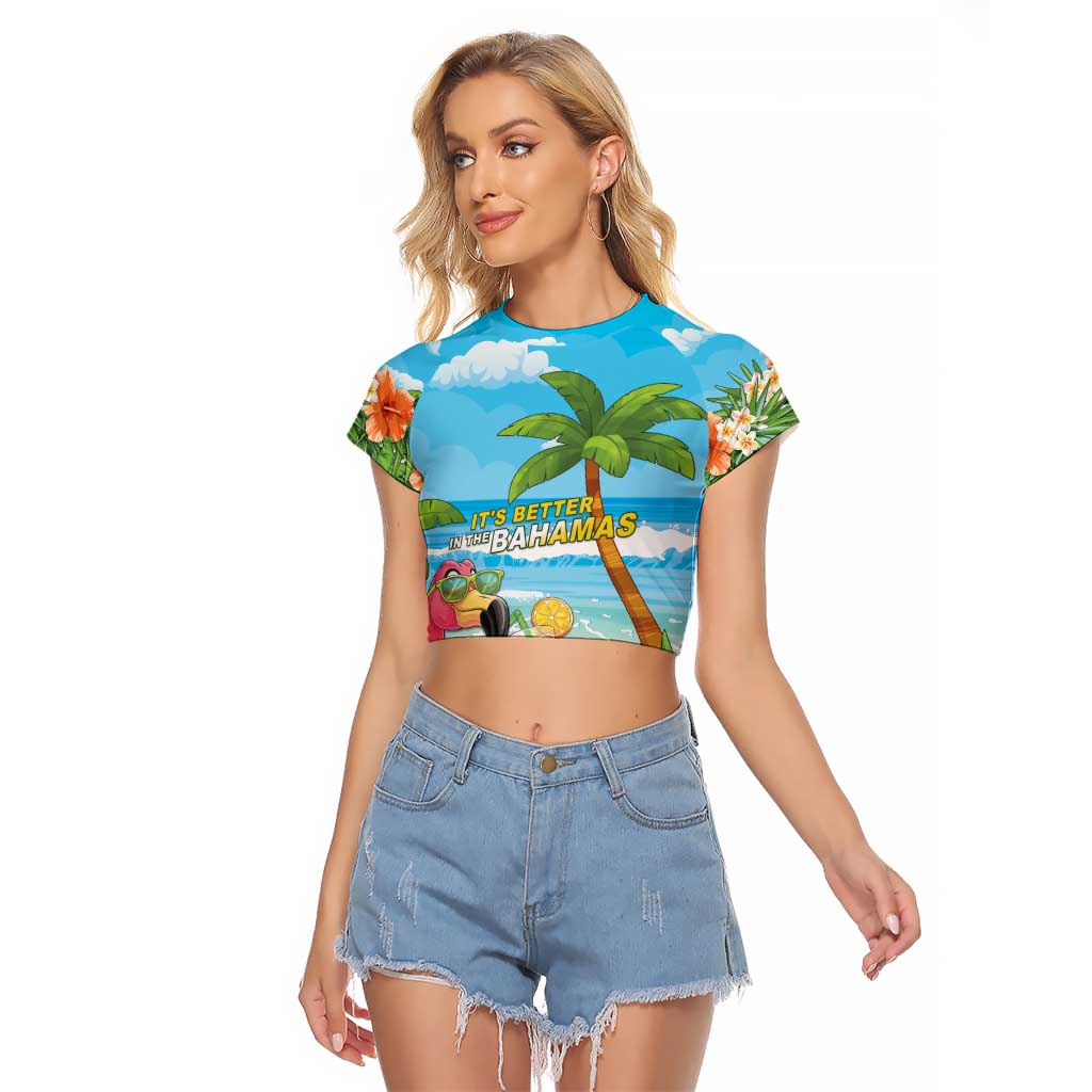 Bahamas Beach Raglan Cropped T Shirt Welcome To Paradise