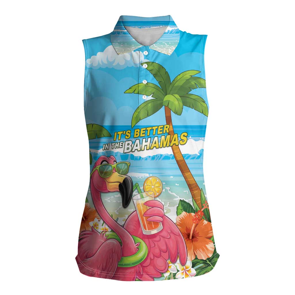 Bahamas Beach Women Sleeveless Polo Shirt Welcome To Paradise