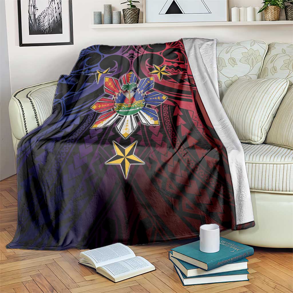 Haiti Philippines Blanket Haitian Coat Of Arms With Filipino Sun