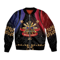 Personalized Haiti And Philippines Bomber Jacket Haitian Filipino Heritage Crest