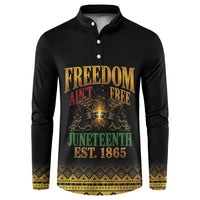 Juneteenth 1865 Button Sweatshirt Freedom Ain't Free
