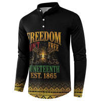 Juneteenth 1865 Button Sweatshirt Freedom Ain't Free