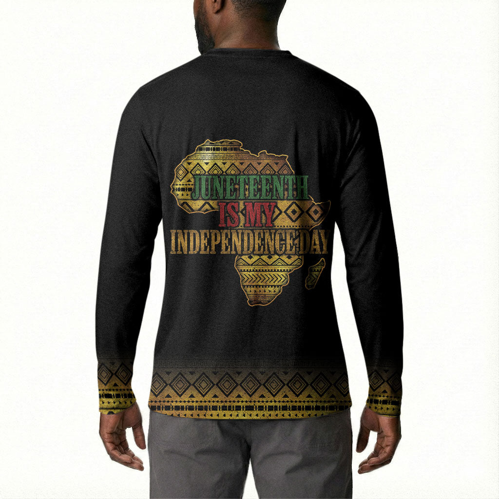 Juneteenth 1865 Button Sweatshirt Freedom Ain't Free