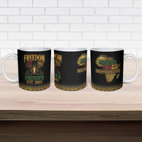 Juneteenth 1865 Ceramic Mug Freedom Ain't Free