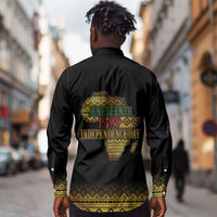 Juneteenth 1865 Long Sleeve Button Shirt Freedom Ain't Free