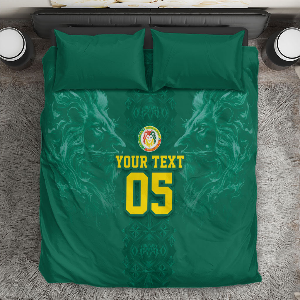 Custom Senegal Football Bedding Set Lions Of Teranga Sporty Style
