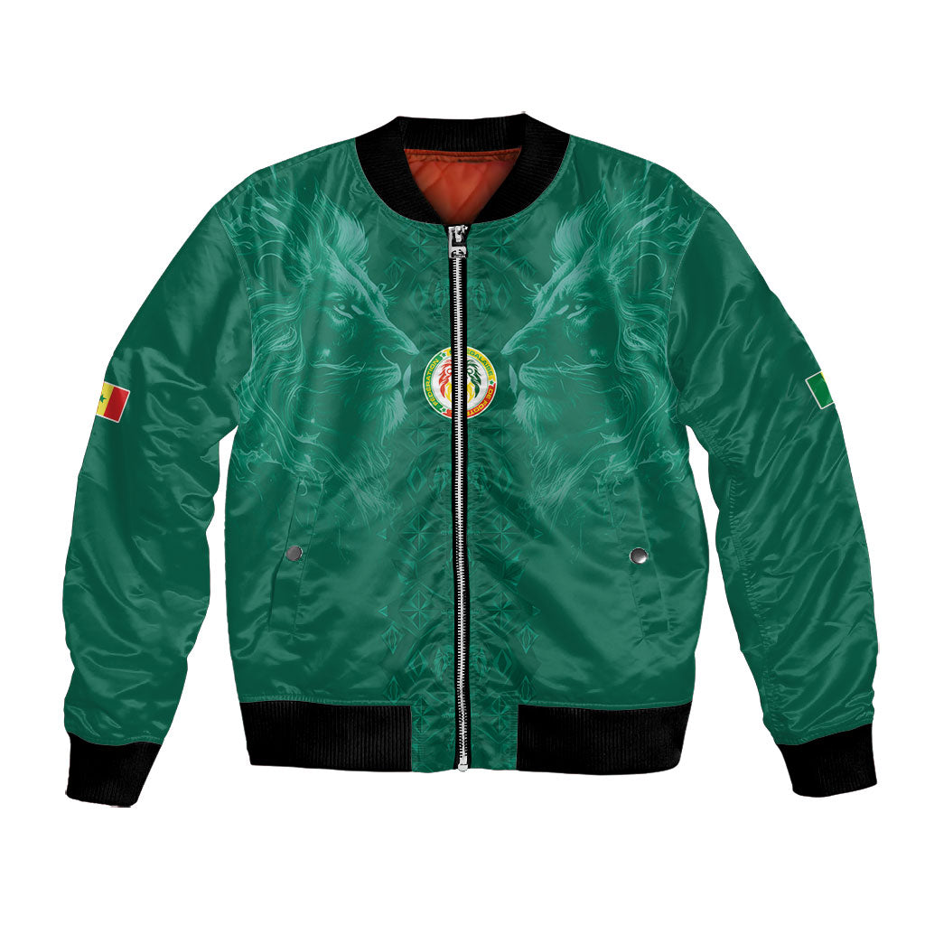 Custom Senegal Football Bomber Jacket Lions Of Teranga Sporty Style