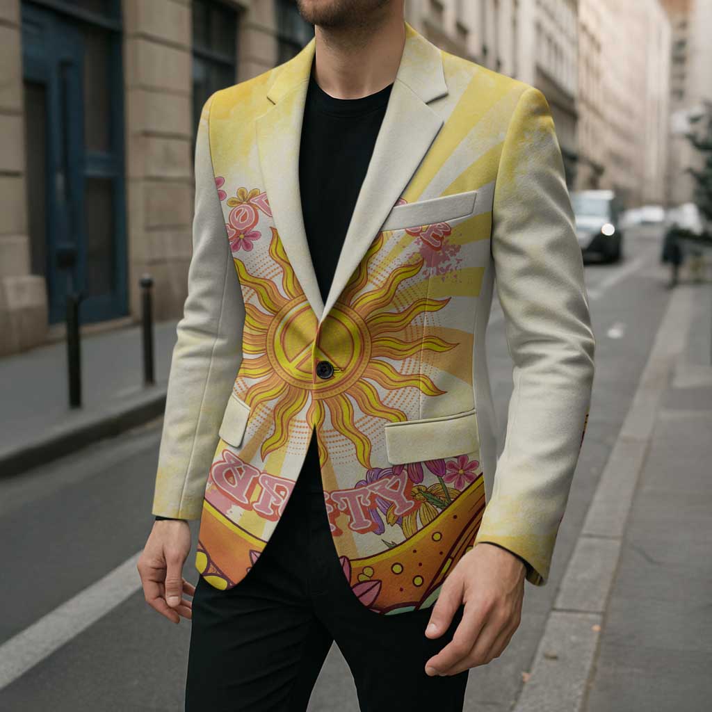 Love Peace Unity Blazer Hippie Soul Sunflower - Wonder Print Shop