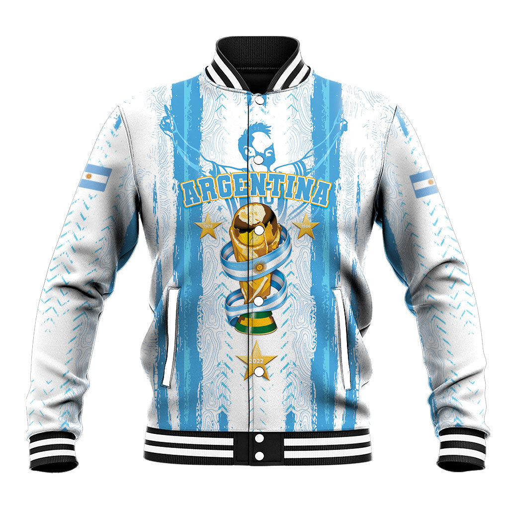 Custom Argentina World Final Football Baseball Jacket Back To Back 2022 2026