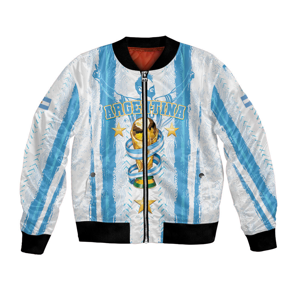 Custom Argentina World Final Football Bomber Jacket Back To Back 2022 2026
