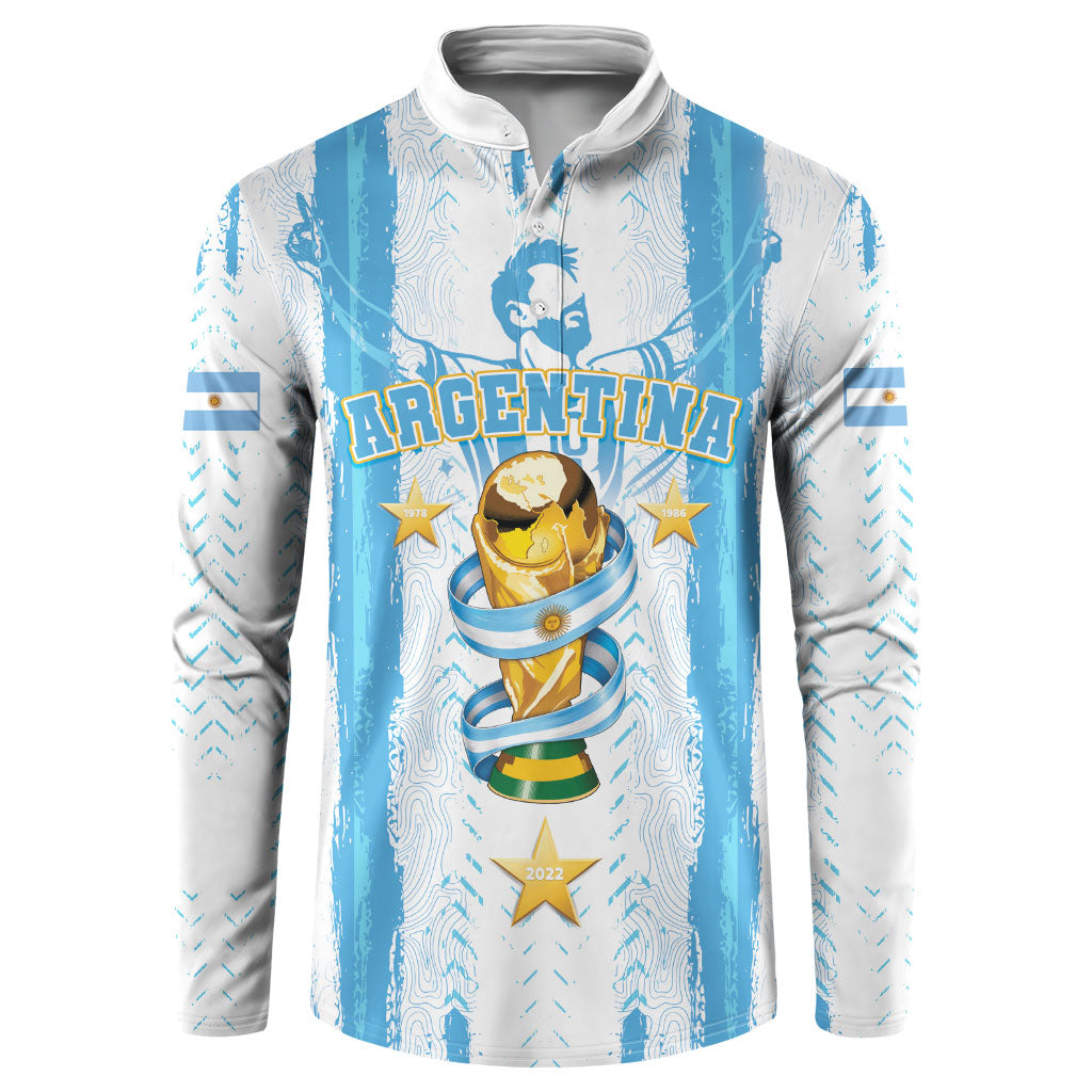 Custom Argentina World Final Football Button Sweatshirt Back To Back 2022 2026