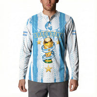 Custom Argentina World Final Football Button Sweatshirt Back To Back 2022 2026