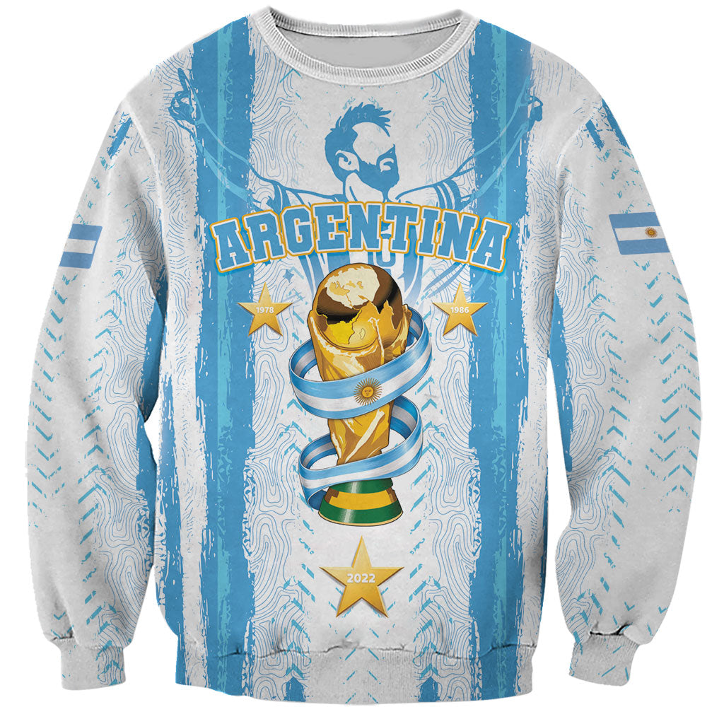 Custom Argentina World Final Football Sweatshirt Back To Back 2022 2026