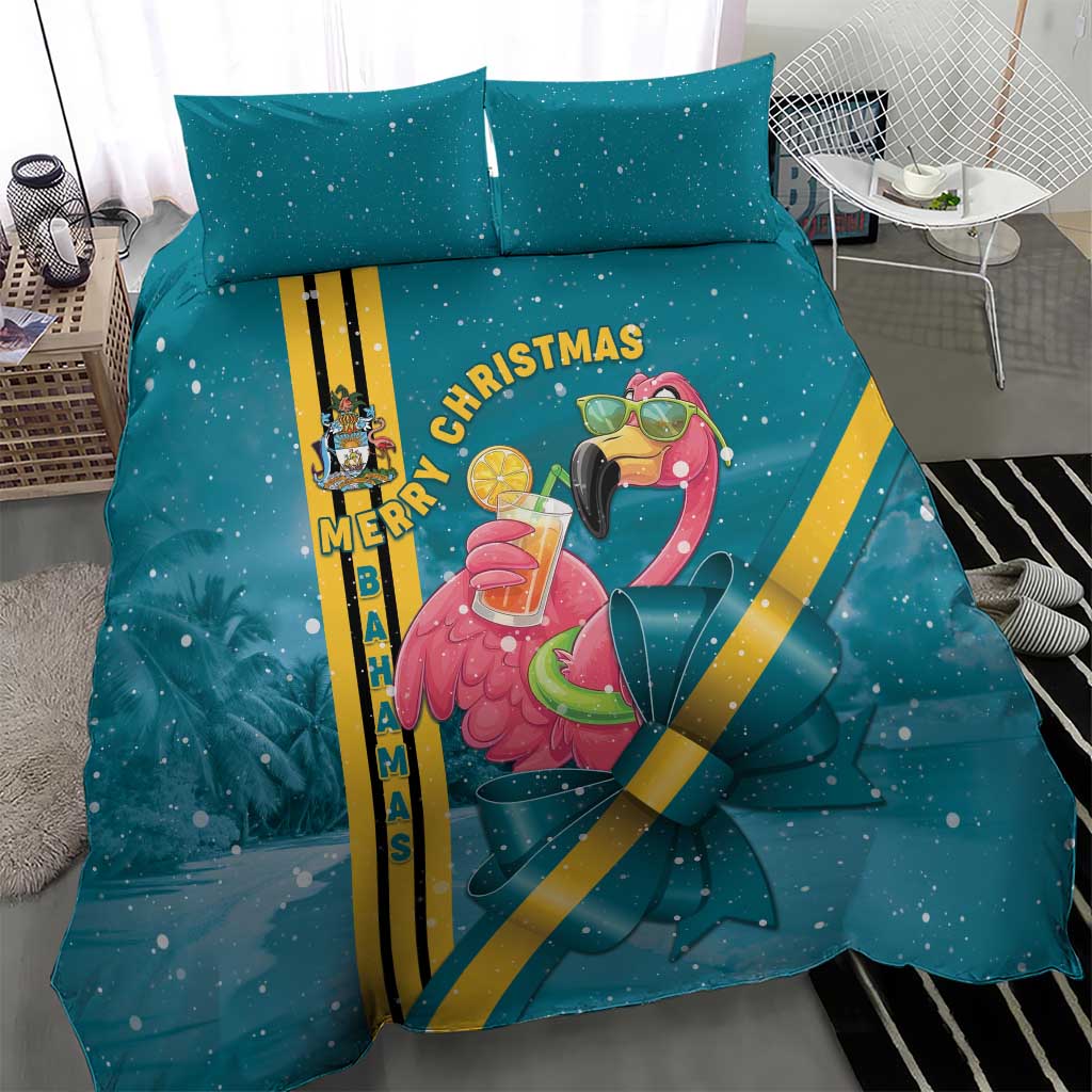 Bahamas Christmas Bedding Set Merry Mingo Tropical Vibes - Wonder Print Shop