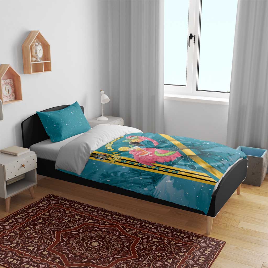 Bahamas Christmas Bedding Set Merry Mingo Tropical Vibes - Wonder Print Shop