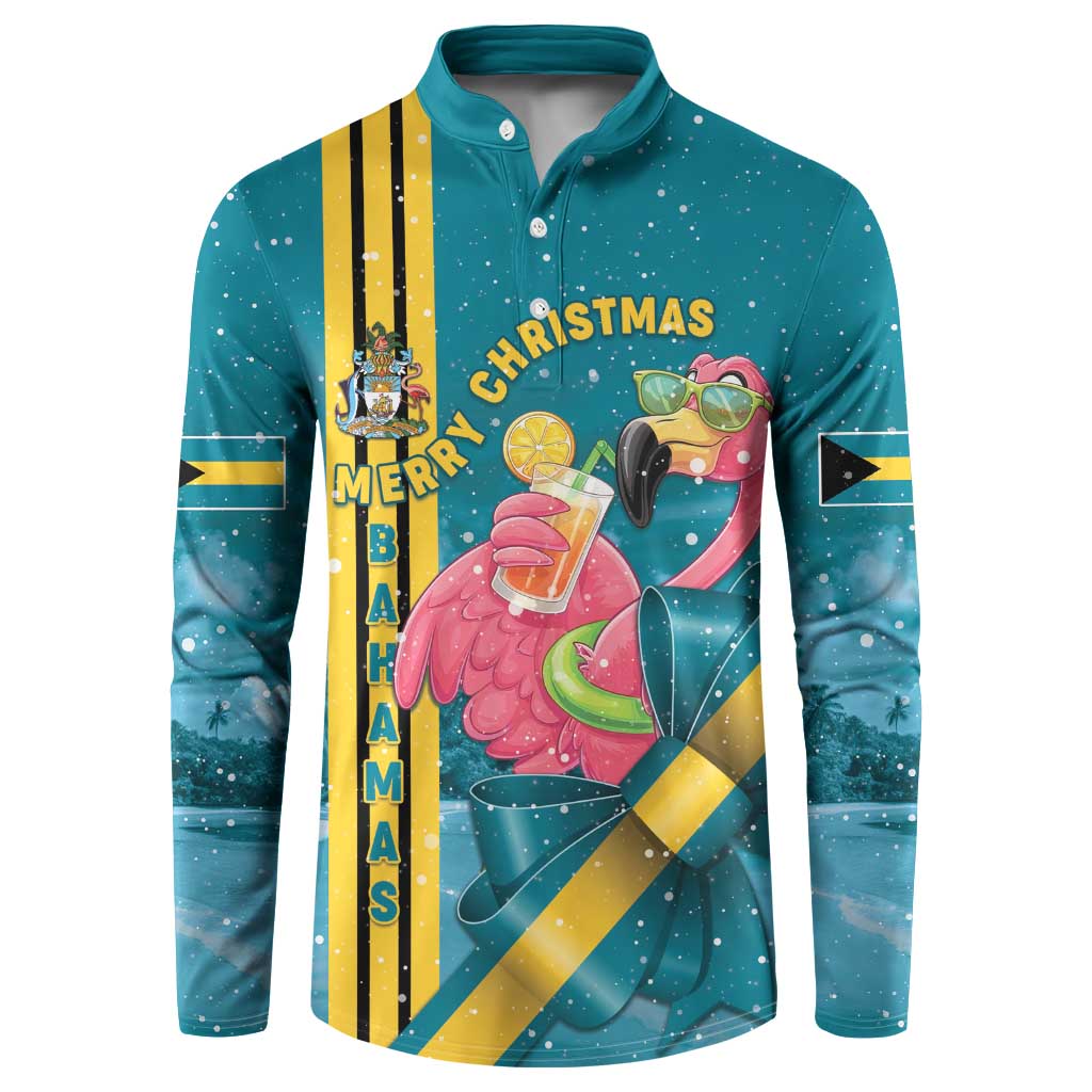 Bahamas Christmas Button Sweatshirt Merry Mingo Tropical Vibes - Wonder Print Shop