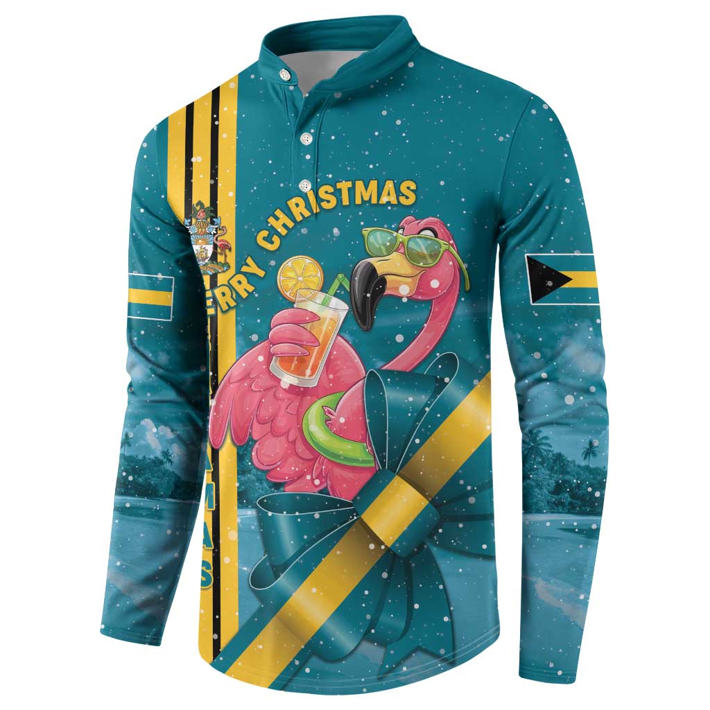 Bahamas Christmas Button Sweatshirt Merry Mingo Tropical Vibes - Wonder Print Shop