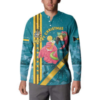 Bahamas Christmas Button Sweatshirt Merry Mingo Tropical Vibes - Wonder Print Shop