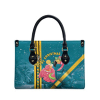 Bahamas Christmas Leather Bag Merry Mingo Tropical Vibes - Wonder Print Shop