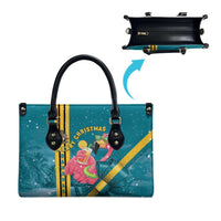 Bahamas Christmas Leather Bag Merry Mingo Tropical Vibes - Wonder Print Shop