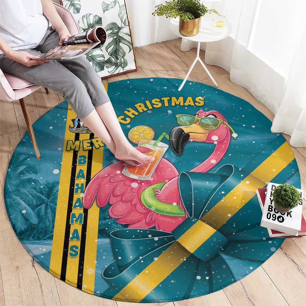 Bahamas Christmas Round Carpet Merry Mingo Tropical Vibes - Wonder Print Shop