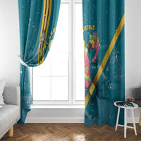 Bahamas Christmas Window Curtain Merry Mingo Tropical Vibes - Wonder Print Shop
