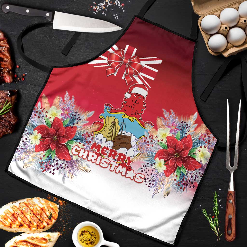 Bermuda Christmas Apron Coquette Bow Xmas Vibe - Wonder Print Shop