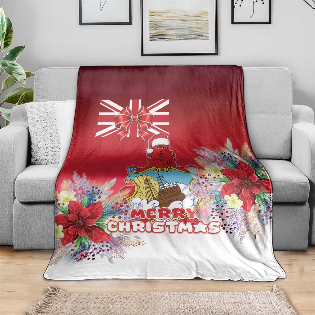Bermuda Christmas Blanket Coquette Bow Xmas Vibe - Wonder Print Shop