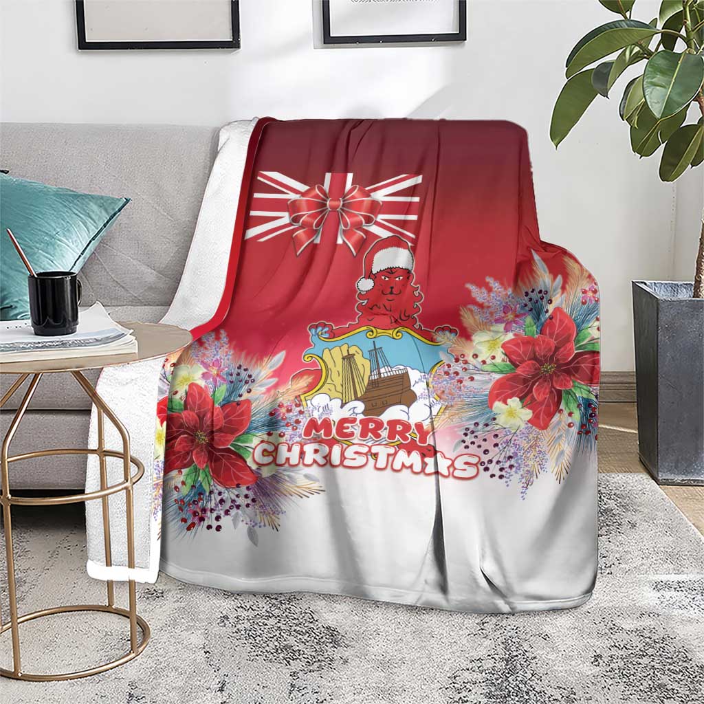 Bermuda Christmas Blanket Coquette Bow Xmas Vibe - Wonder Print Shop