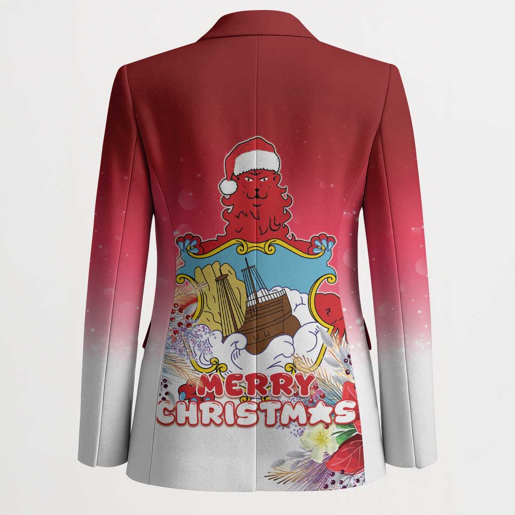 Bermuda Christmas Blazer Coquette Bow Xmas Vibe - Wonder Print Shop
