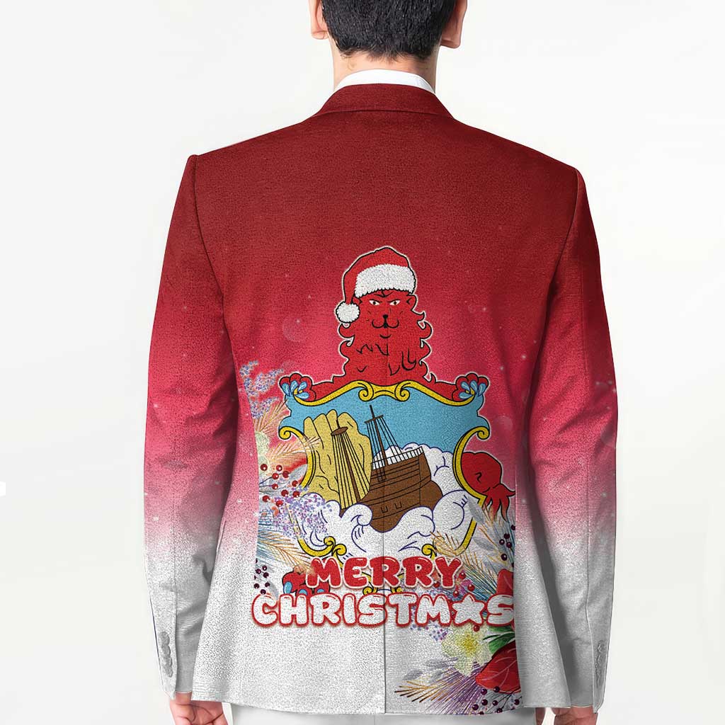 Bermuda Christmas Blazer Coquette Bow Xmas Vibe - Wonder Print Shop