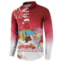 Bermuda Christmas Button Sweatshirt Coquette Bow Xmas Vibe - Wonder Print Shop