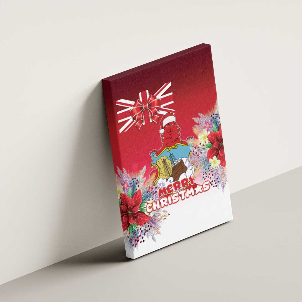 Bermuda Christmas Canvas Wall Art Coquette Bow Xmas Vibe - Wonder Print Shop