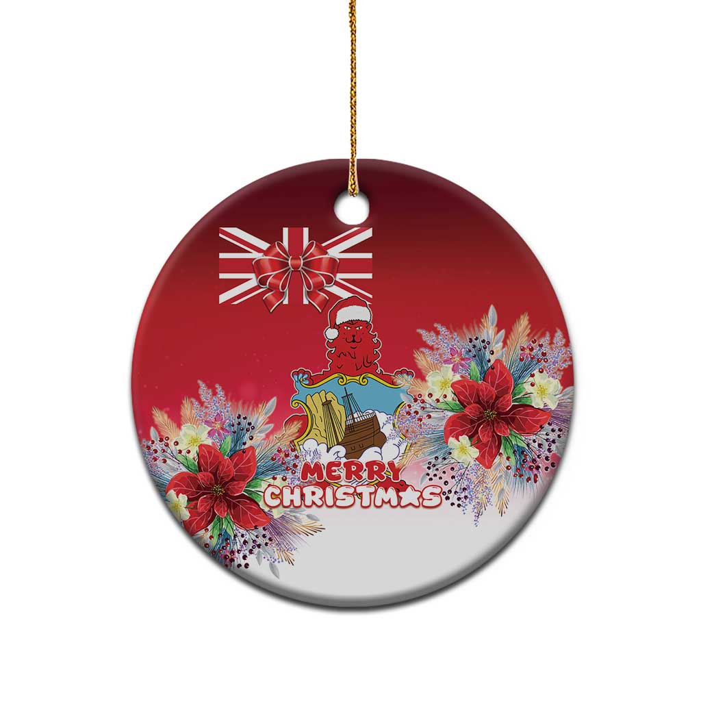 Bermuda Christmas Ceramic Ornament Coquette Bow Xmas Vibe - Wonder Print Shop