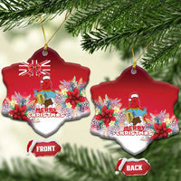 Bermuda Christmas Ceramic Ornament Coquette Bow Xmas Vibe - Wonder Print Shop