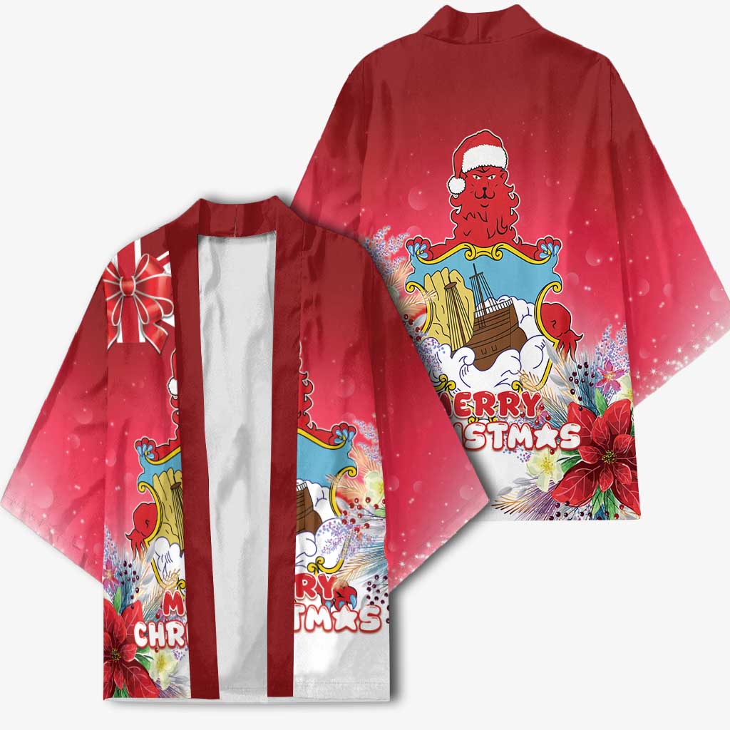 Bermuda Christmas Kimono Coquette Bow Xmas Vibe - Wonder Print Shop