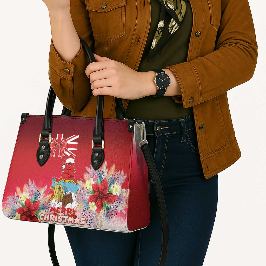 Bermuda Christmas Leather Bag Coquette Bow Xmas Vibe - Wonder Print Shop