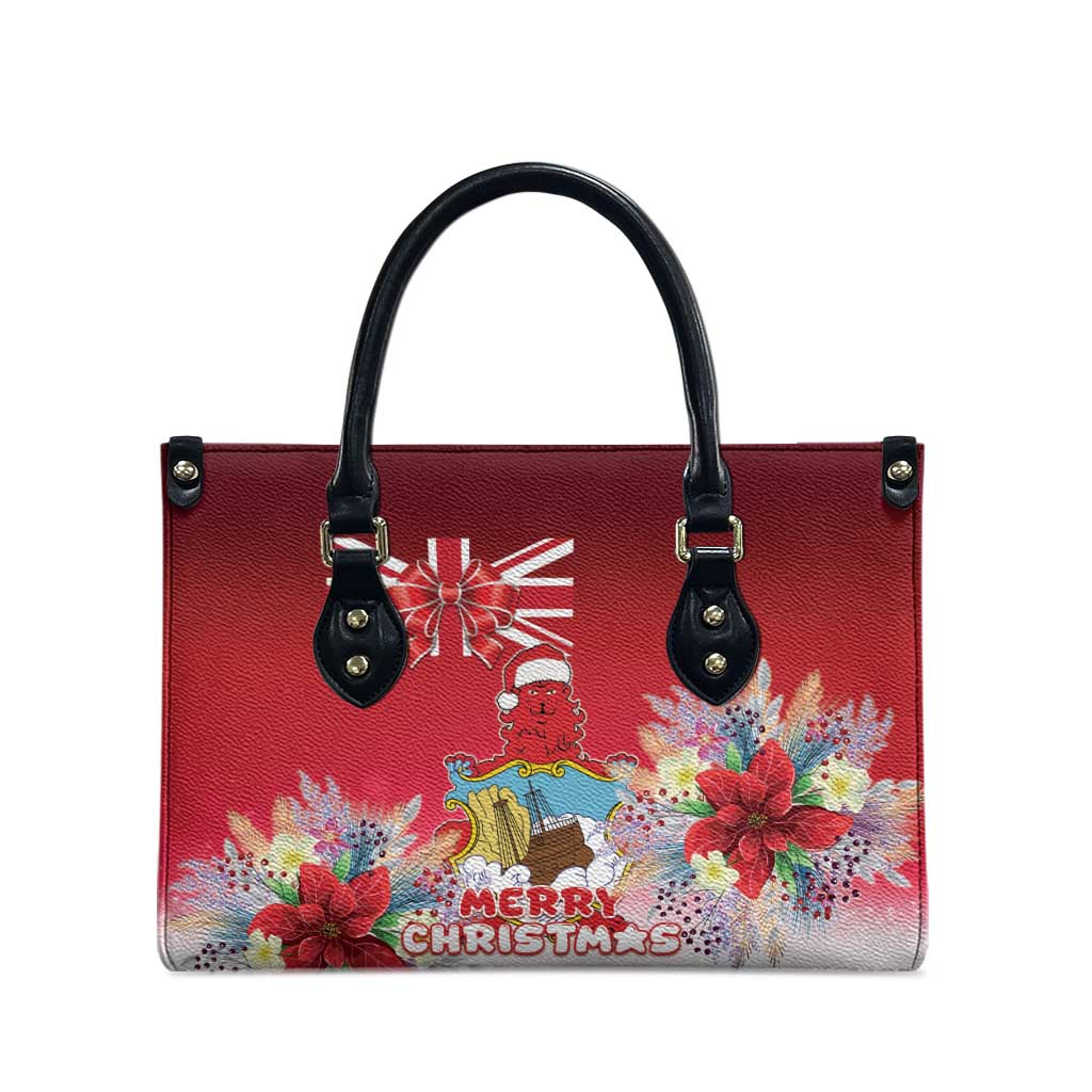 Bermuda Christmas Leather Bag Coquette Bow Xmas Vibe - Wonder Print Shop