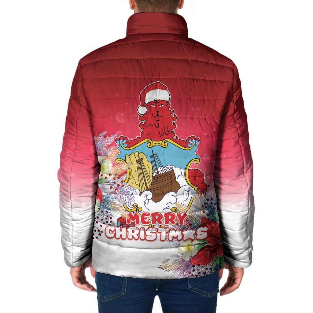 Bermuda Christmas Padded Jacket Coquette Bow Xmas Vibe - Wonder Print Shop