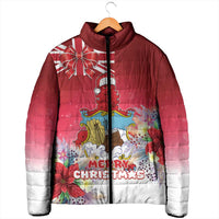 Bermuda Christmas Padded Jacket Coquette Bow Xmas Vibe - Wonder Print Shop