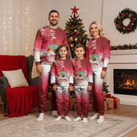 Bermuda Christmas Pajama Set Coquette Bow Xmas Vibe - Wonder Print Shop