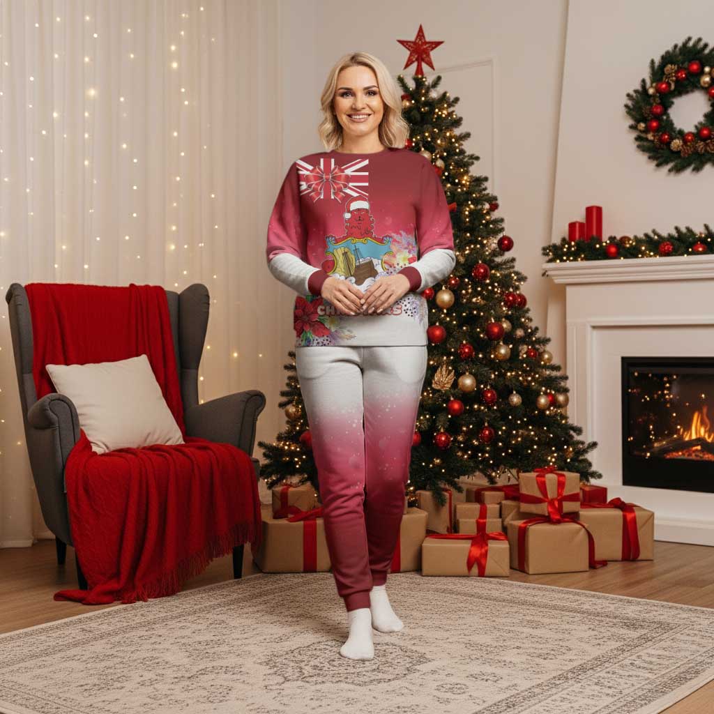 Bermuda Christmas Pajama Set Coquette Bow Xmas Vibe - Wonder Print Shop