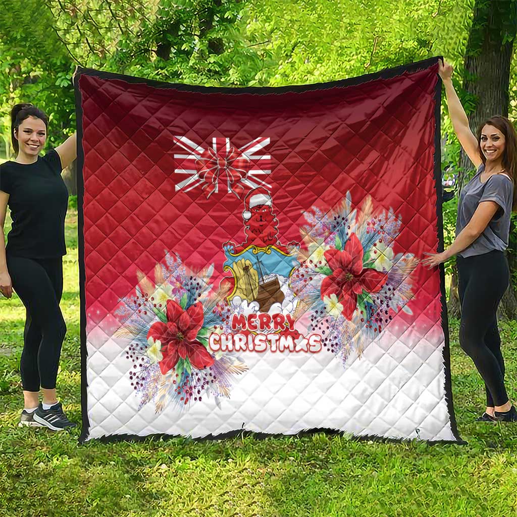 Bermuda Christmas Quilt Coquette Bow Xmas Vibe - Wonder Print Shop