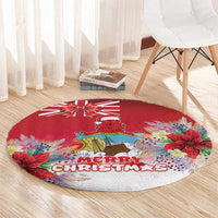 Bermuda Christmas Round Carpet Coquette Bow Xmas Vibe - Wonder Print Shop