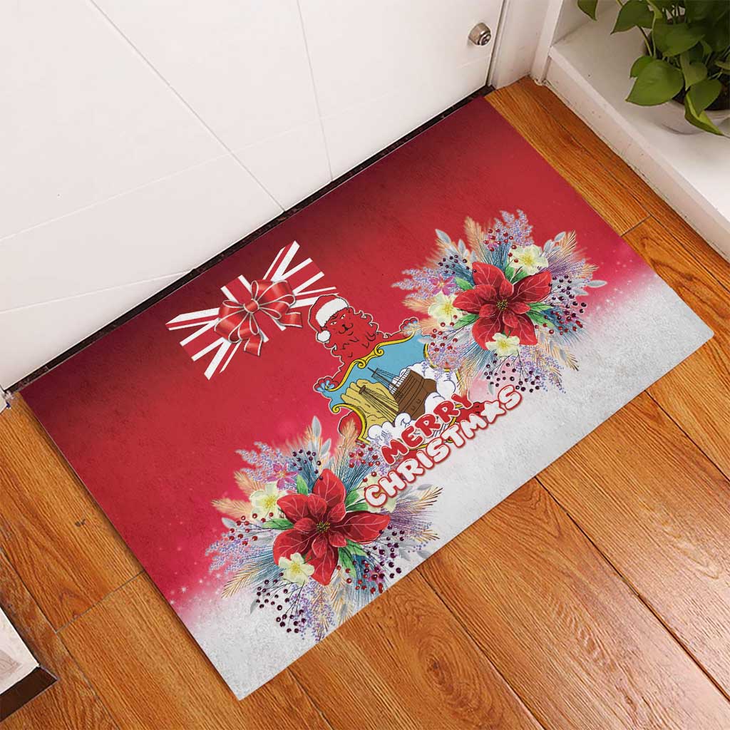 Bermuda Christmas Rubber Doormat Coquette Bow Xmas Vibe - Wonder Print Shop