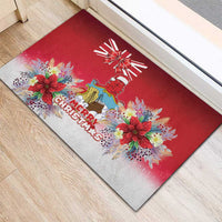 Bermuda Christmas Rubber Doormat Coquette Bow Xmas Vibe - Wonder Print Shop