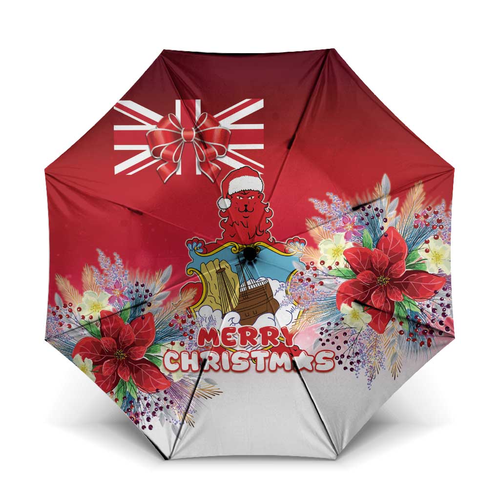 Bermuda Christmas Umbrella Coquette Bow Xmas Vibe - Wonder Print Shop